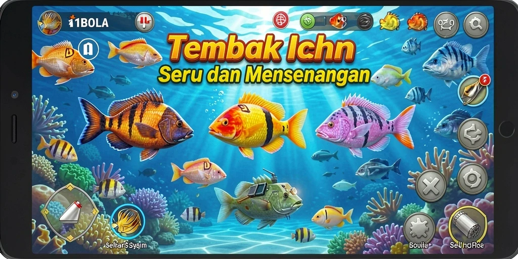 Gameplay seru di 11BOLA dengan aksi tembak ikan.