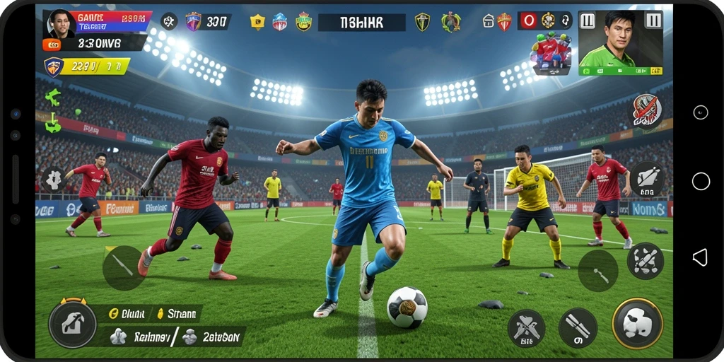 Tampilan gameplay sports yang menarik dan mengasyikkan dalam 234E.