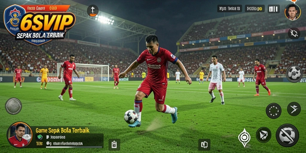 Screenshot gameplay 6SVIP yang menampilkan aksi seru sepak bola.