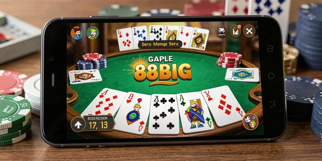 Tampilan gameplay Gaple di aplikasi 88BIG yang seru.