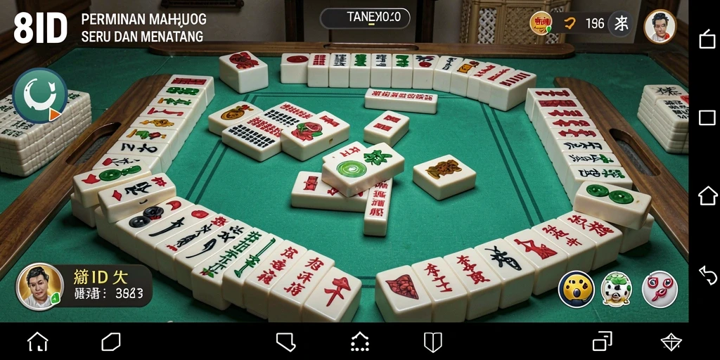 Screenshot gameplay 8ID menampilkan aksi seru Mahjong.