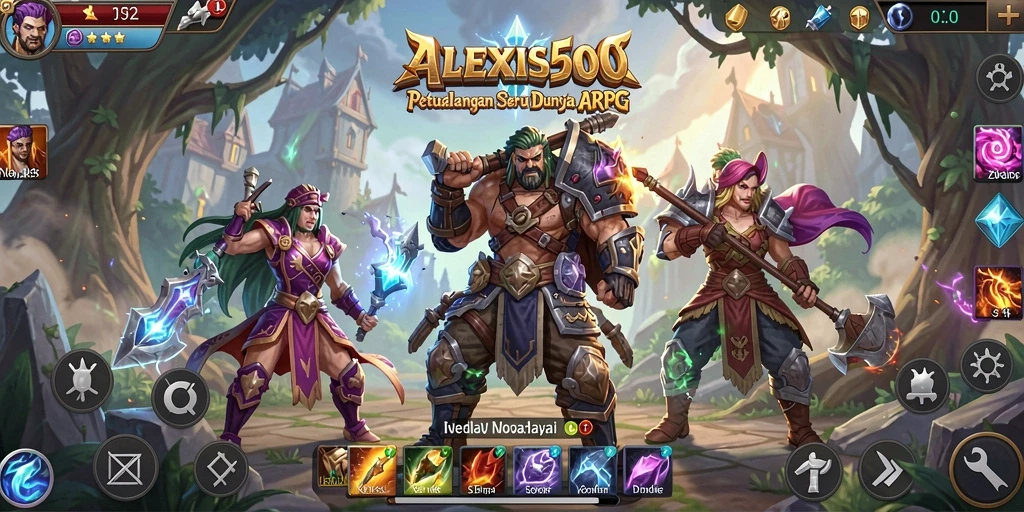 Tampilan menarik dari gameplay ARPG ALEXIS500.