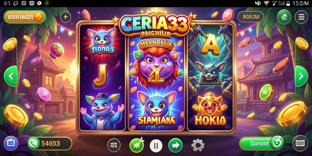 Tampilan menakjubkan dari gameplay CERIA33 di Slot yang penuh warna.