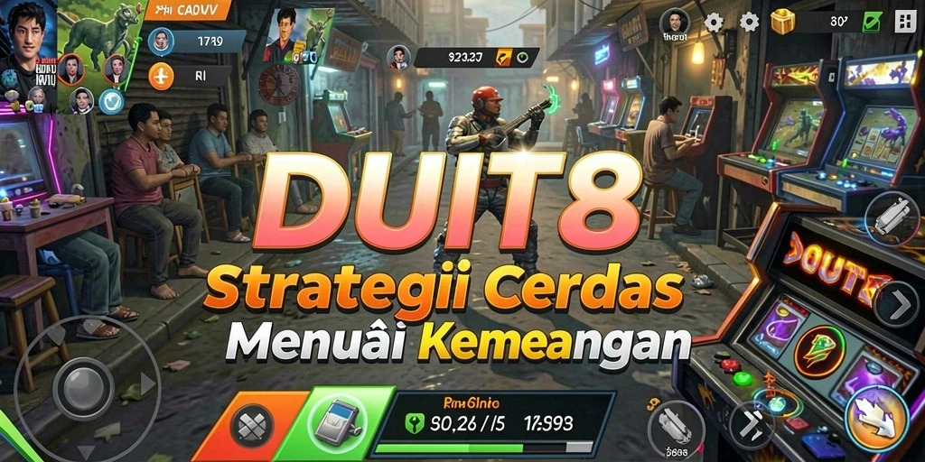 Tangkapan layar utama DUIT8 menunjukkan momen strategis dalam gameplay.