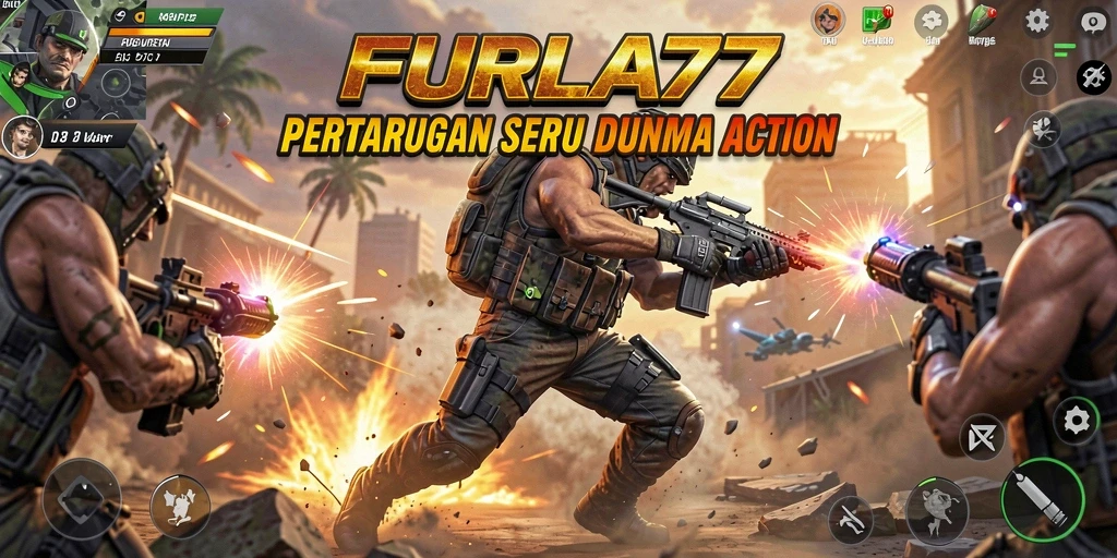 Screenshot FURLA77 menampilkan aksi pertarungan yang mendebarkan.