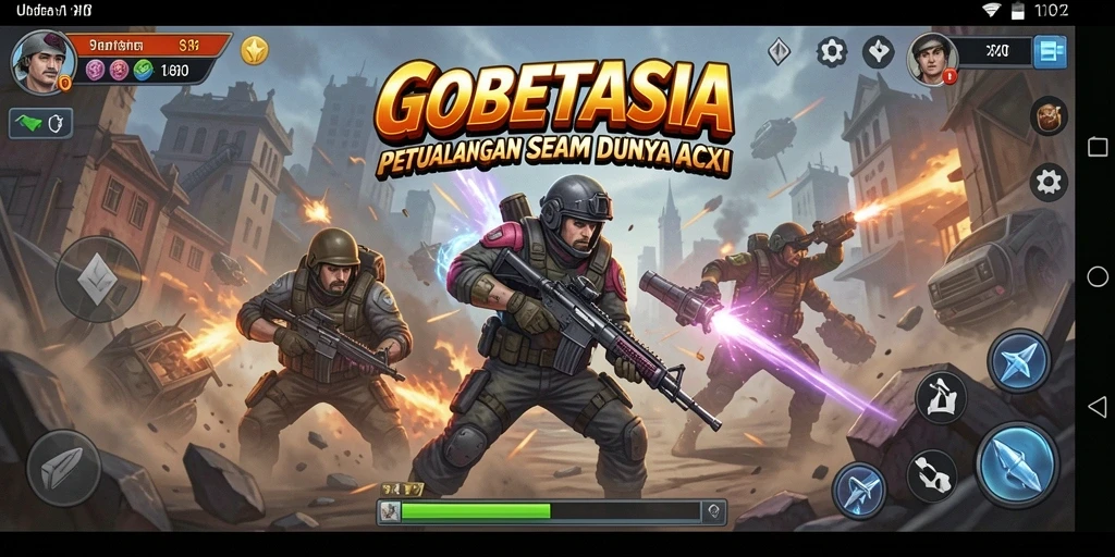 Screenshot GOBETASIA menampilkan pertarungan intens dalam gameplay aksi.