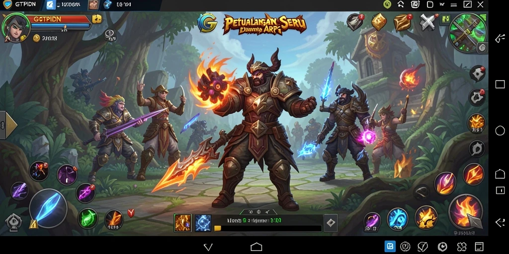 Tampilan gameplay seru dalam GTPIDN yang menampilkan pertarungan epik.