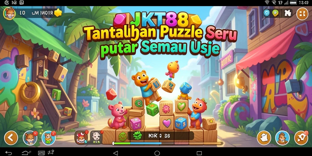 Tampilan gameplay JKT8 dengan teka-teki yang menarik.