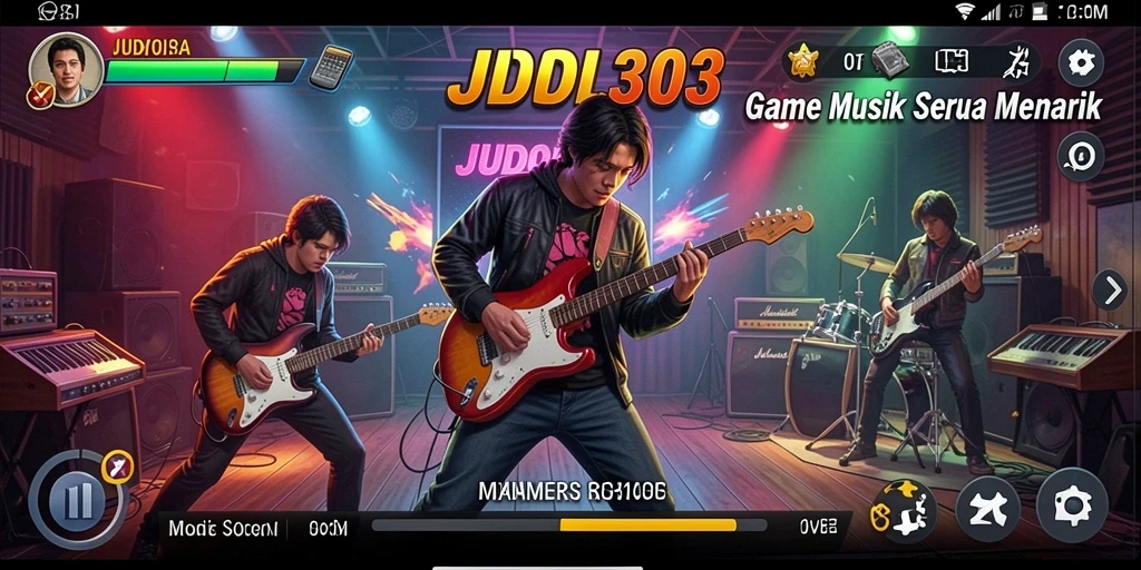 Tampilan gameplay JUDOL303 yang penuh aksi dan musik.