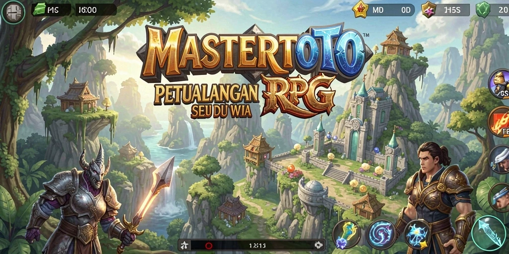 Tangkapan layar menampilkan aksi seru dalam MASTERTOTO RPG.