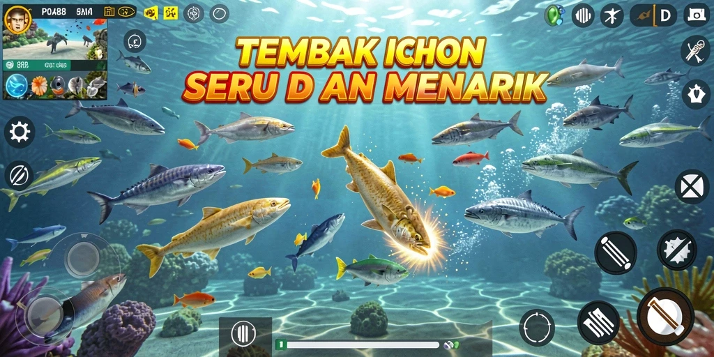 Tampilan gameplay Tembak Ikan yang mendebarkan di POA88.