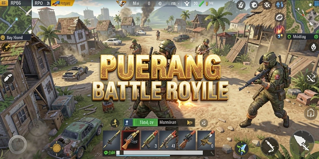 Gameplay menegangkan di RP66 dalam pertempuran Battle Royale.