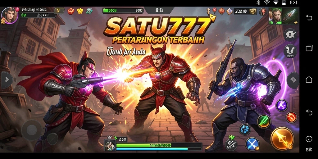 Tampilan seru gameplay Fighting di SATU77 dengan karakter menarik.