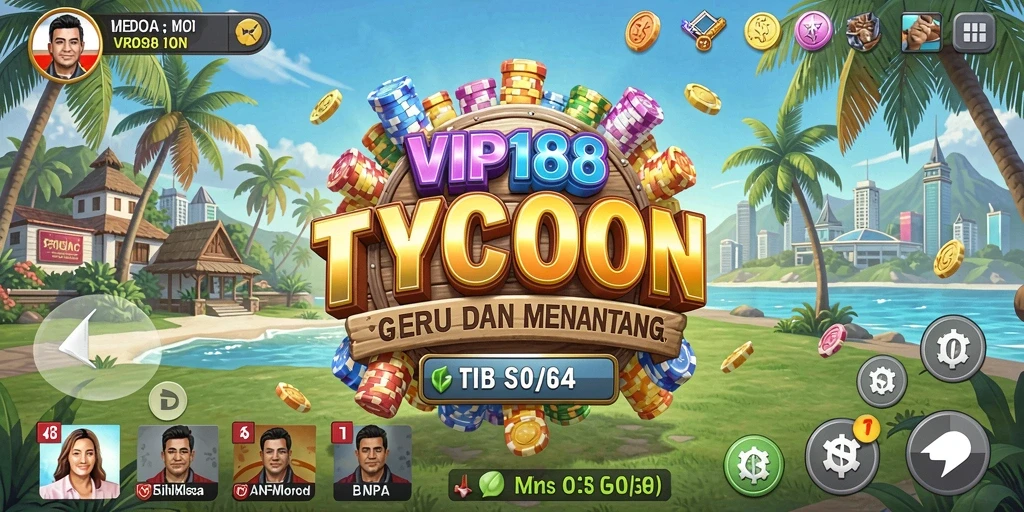 Tampilan gameplay yang menarik dari VIP188 di dunia Tycoon.