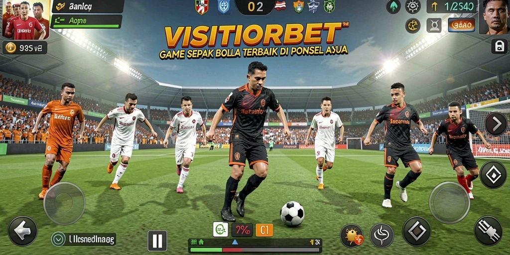 Tampilan menarik dari gameplay sepak bola di VISITORBET.