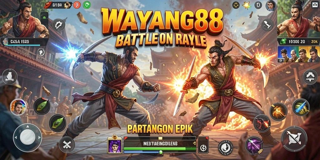 Tampilan gameplay seru di <strong>WAYANG88</strong> dalam arena Battle Royale.
