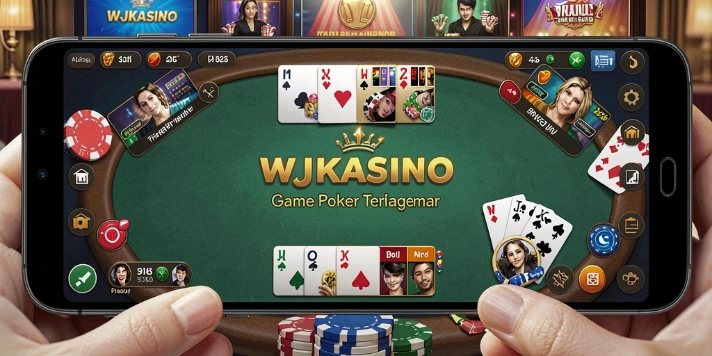 Tampilan menarik dari gameplay Poker yang menegangkan.